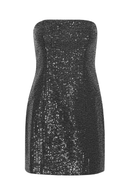 Rotate - Robe Courte Sequins Noir - Femme