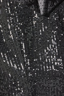 Rotate - Robe Courte Sequins Noir - Femme