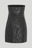 Rotate - Robe Courte Sequins Noir - Femme