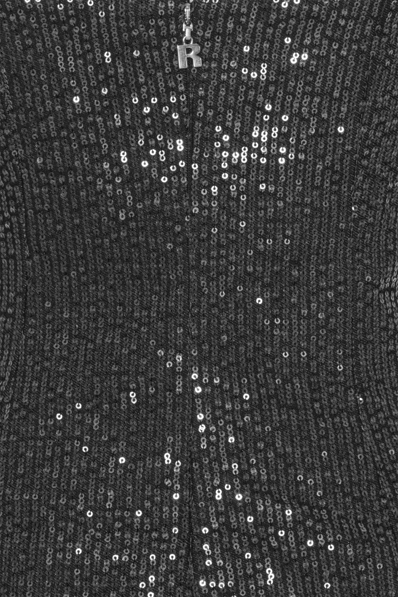 Rotate - Robe Courte Sequins Noir - Femme