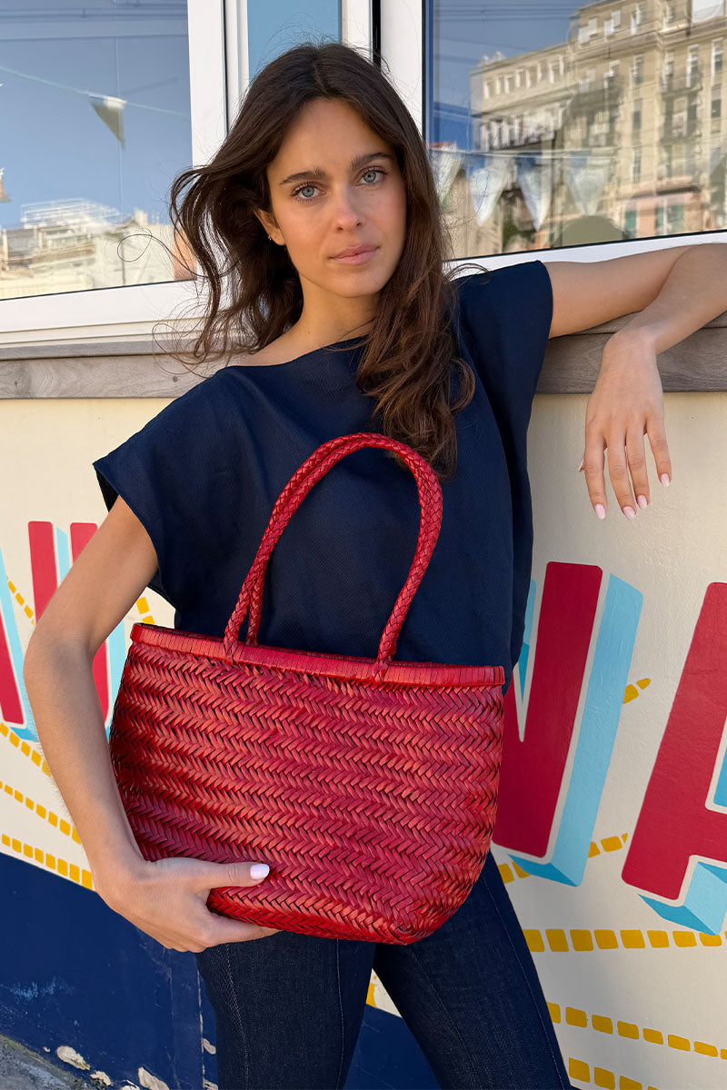 Borsa shopping Delhi Medium - Rosso
