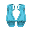 Rovena Aqua Flat Ankle Cross Sandal