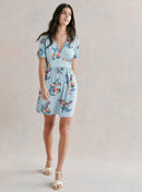 ROBE COURTE FLEURIE COL V RUDY PETITE MENDIGOTE