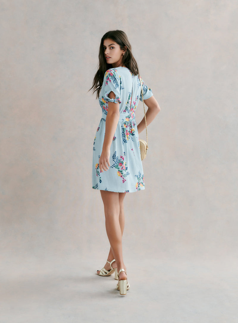 ROBE COURTE FLEURIE COL V RUDY PETITE MENDIGOTE