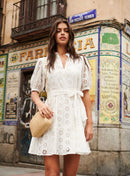 ROBE COURTE BRODEE RUTH PETITE MENDIGOTE
