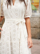 ROBE COURTE BRODEE RUTH PETITE MENDIGOTE