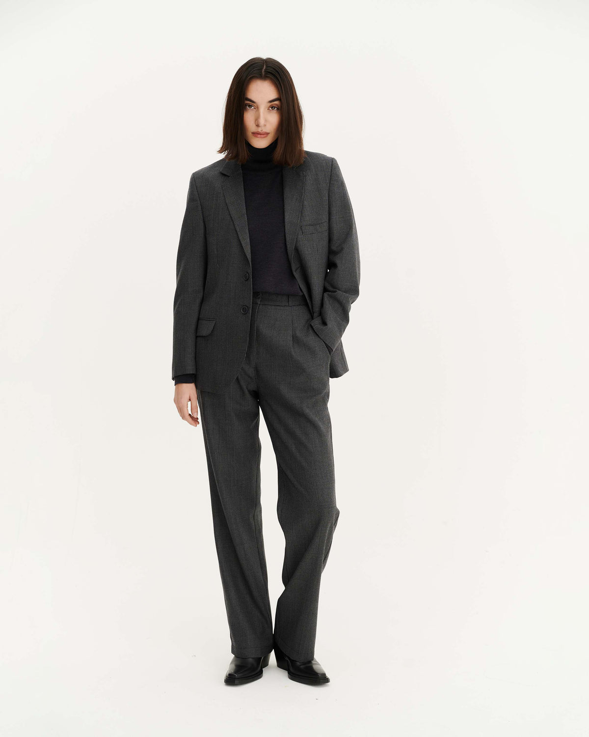 Pantalon Ryu Grey Houndstooth