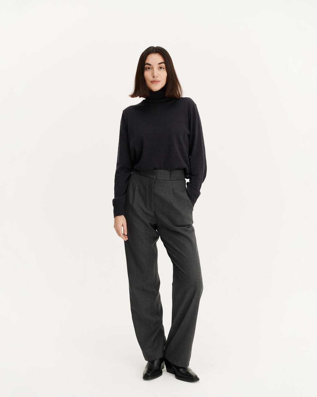 Pantalon Ryu Grey Houndstooth