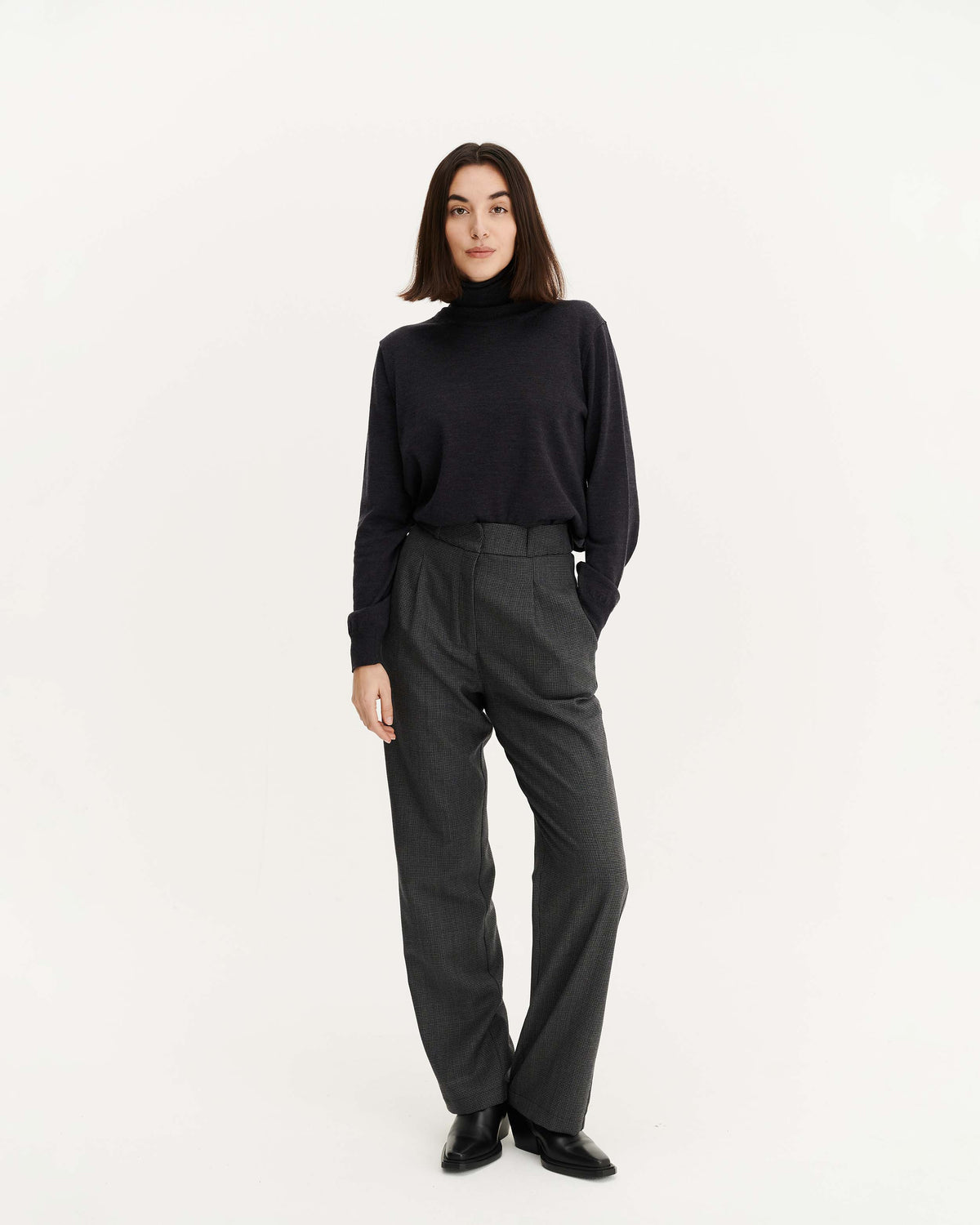 Pantalon Ryu Grey Houndstooth