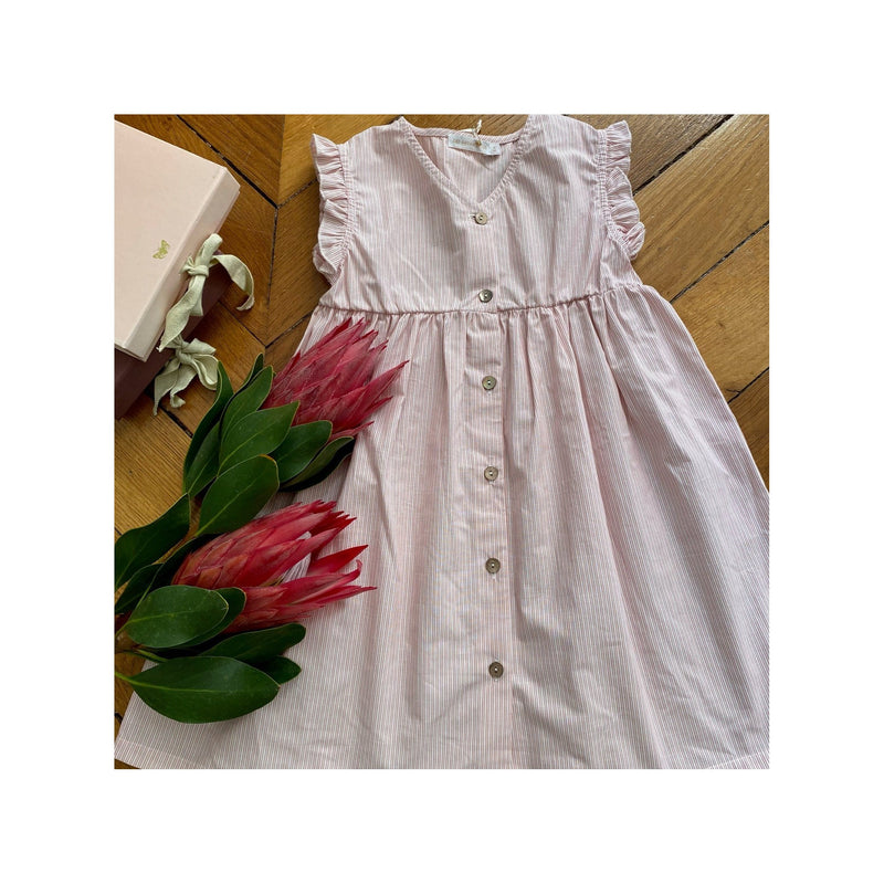 Robe Meduse - Rayures Coquelicots - Fille