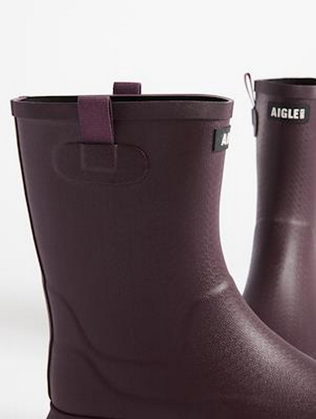 Botas de caña media - Vino - Mujer