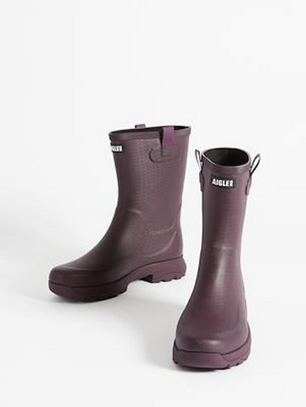Botas de caña media - Vino - Mujer