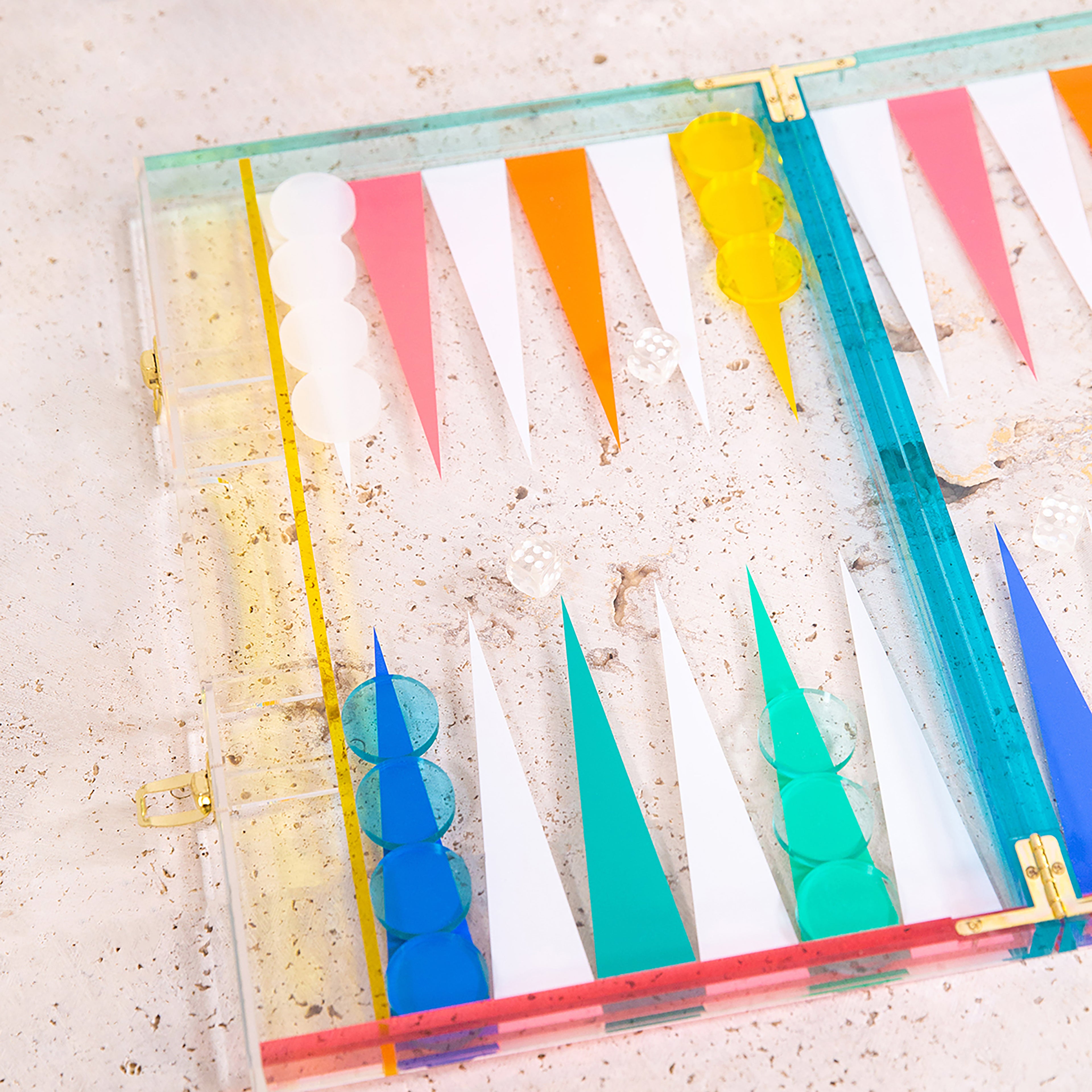 Backgammon en Lucite
