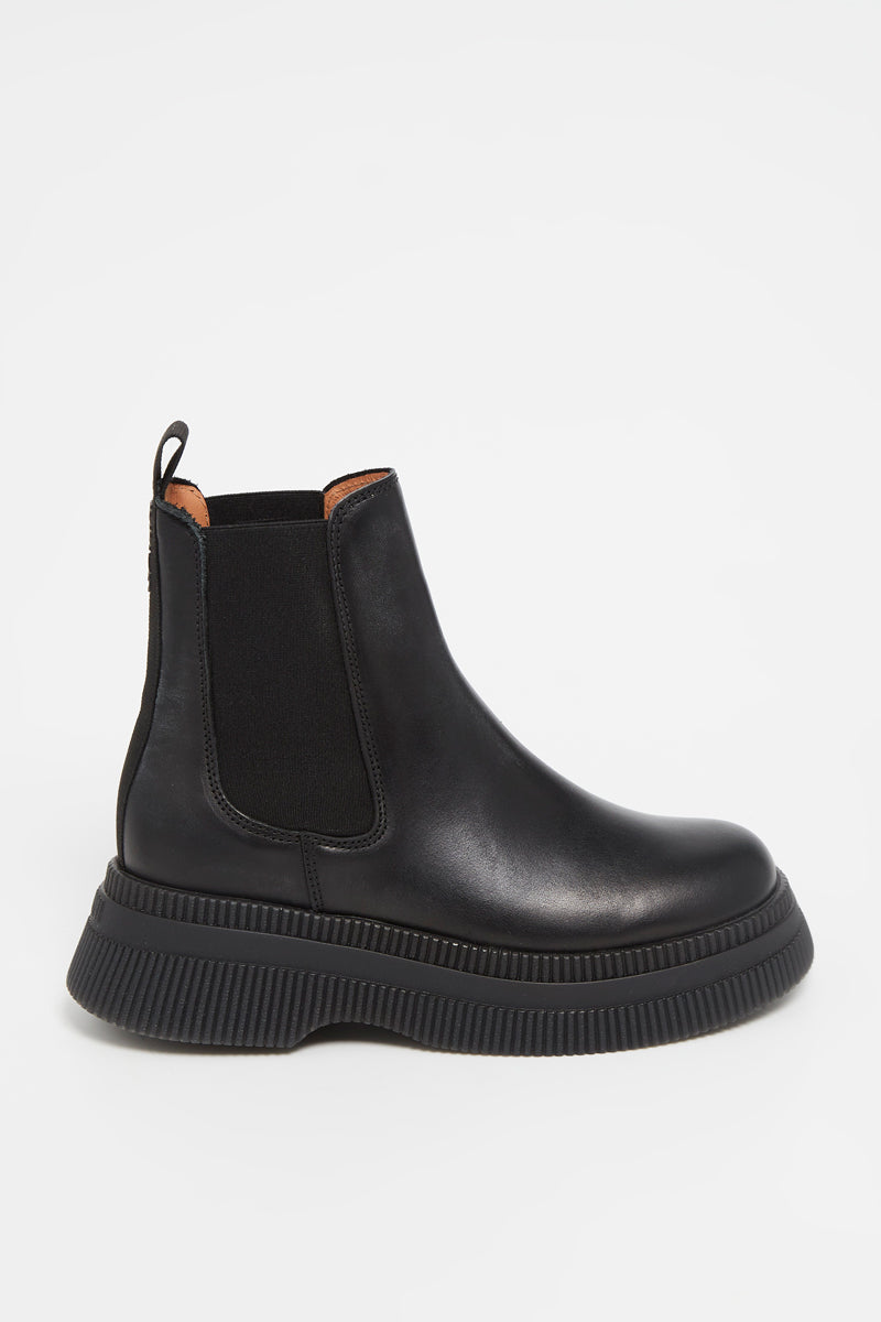 Ganni - Botas Chelsea Creepers - Negro