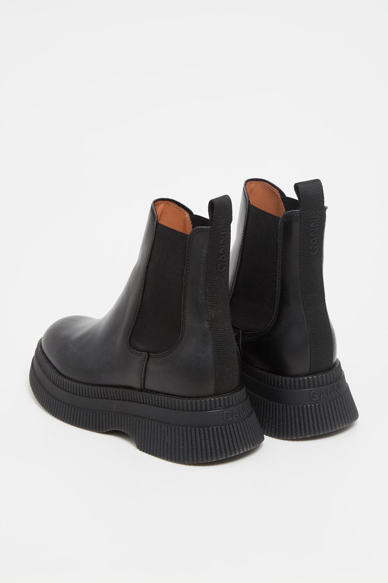 Ganni - Botas Chelsea Creepers - Negro