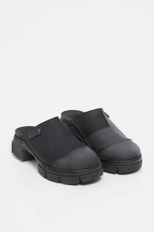 City Mule In Recycled Rubber - Black