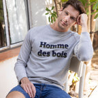 Sudadera gris de cuello redondo Darney - Hombre