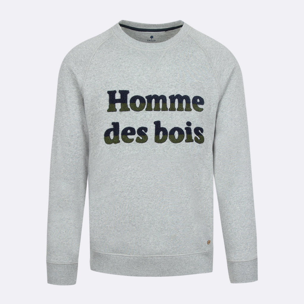 Sudadera gris de cuello redondo Darney - Hombre