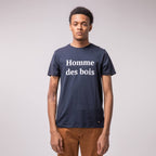 Camiseta de Cuello Redondo Azul Marino Arcy - Hombre