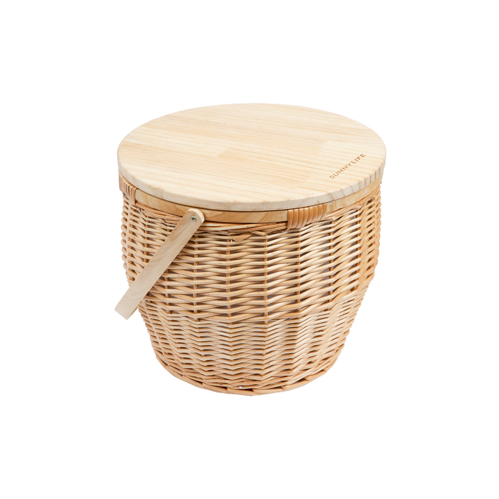 Panier Isotherme Rond pour Pique-nique Nouveau Bleu - Indigo