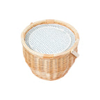 Panier Isotherme Rond pour Pique-nique Nouveau Bleu - Indigo