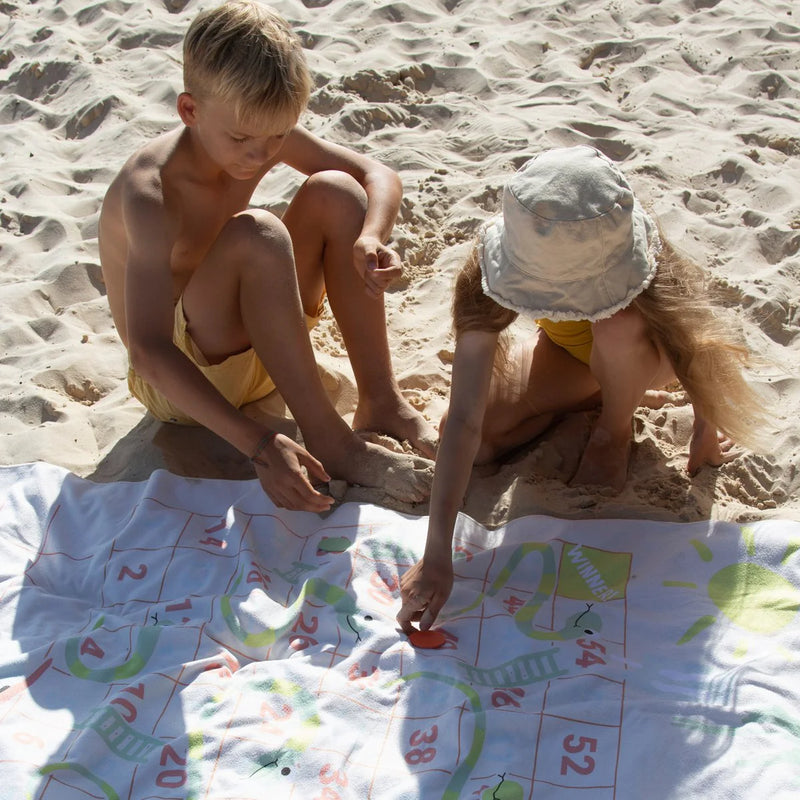 Serviette De Bain & Jeux Surfing Dino
