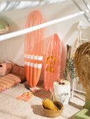 Float Away, Lying on a Surfboard - Peach Pink