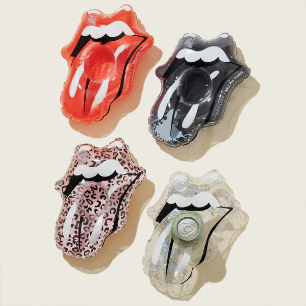 4 Supports Verres Gonflables Rolling Stones Lips - Adultes