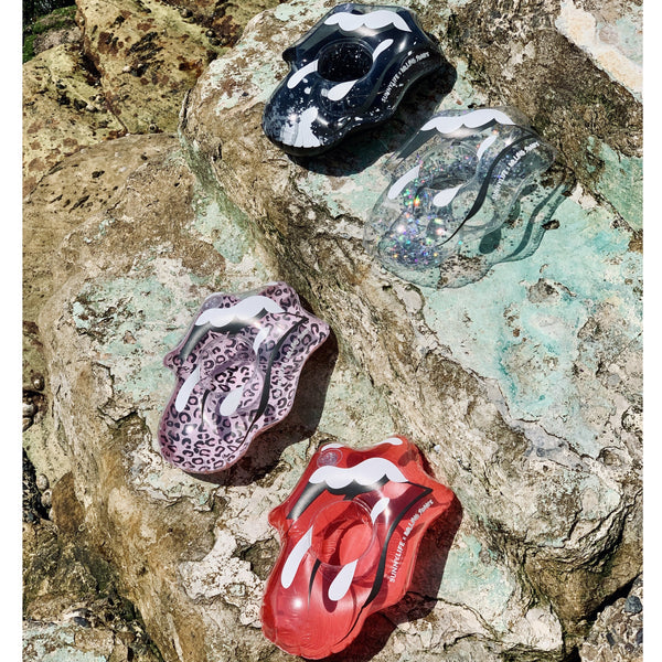 4 portabebidas inflables Rolling Stones Lips - Adultos