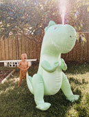 Dino Surfeur Gonflable Géant Avec Arroseur - Menthe Glacée