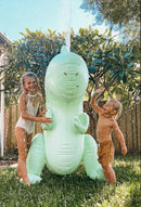 Dino Surfeur Gonflable Géant Avec Arroseur - Menthe Glacée