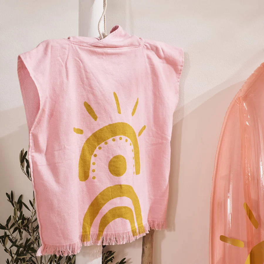 Poncho de playa Desert Palms - Rosa Polvo - Infantil