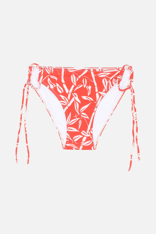 bas wood bamboo-print red lipstick
