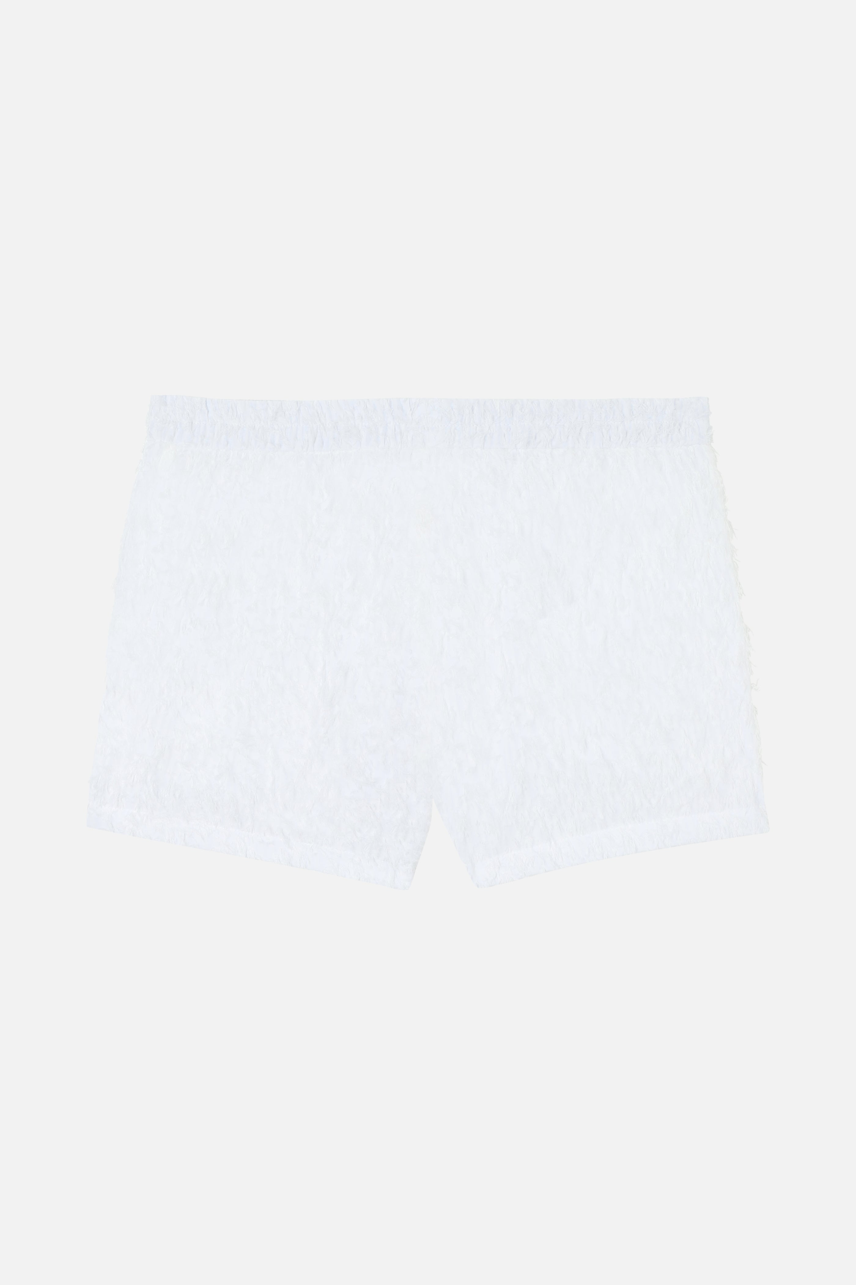 Clash Plumette Shorts - White