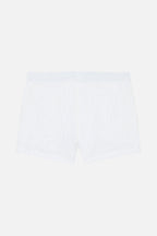 Clash Plumette Shorts - White