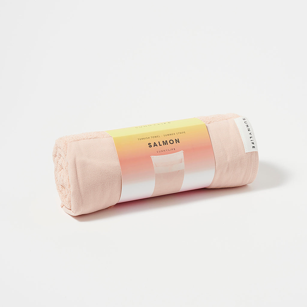 Serviette De Plage Summer Stripe - Saumon