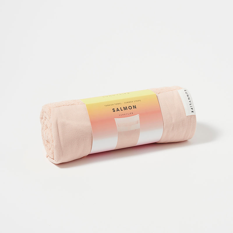Serviette De Plage Summer Stripe - Saumon