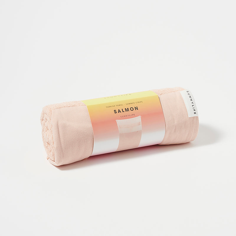 Serviette De Plage Summer Stripe - Saumon