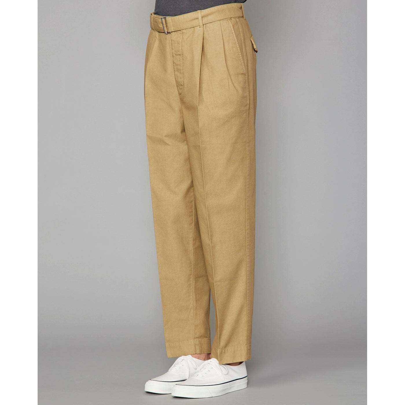 Chino Luigi Pleat Chino Itl Pgmt Co - British Khaki