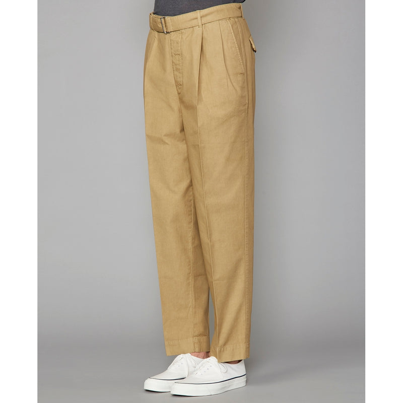 Chino Luigi Pleat Chino Itl Pgmt Co - British Khaki