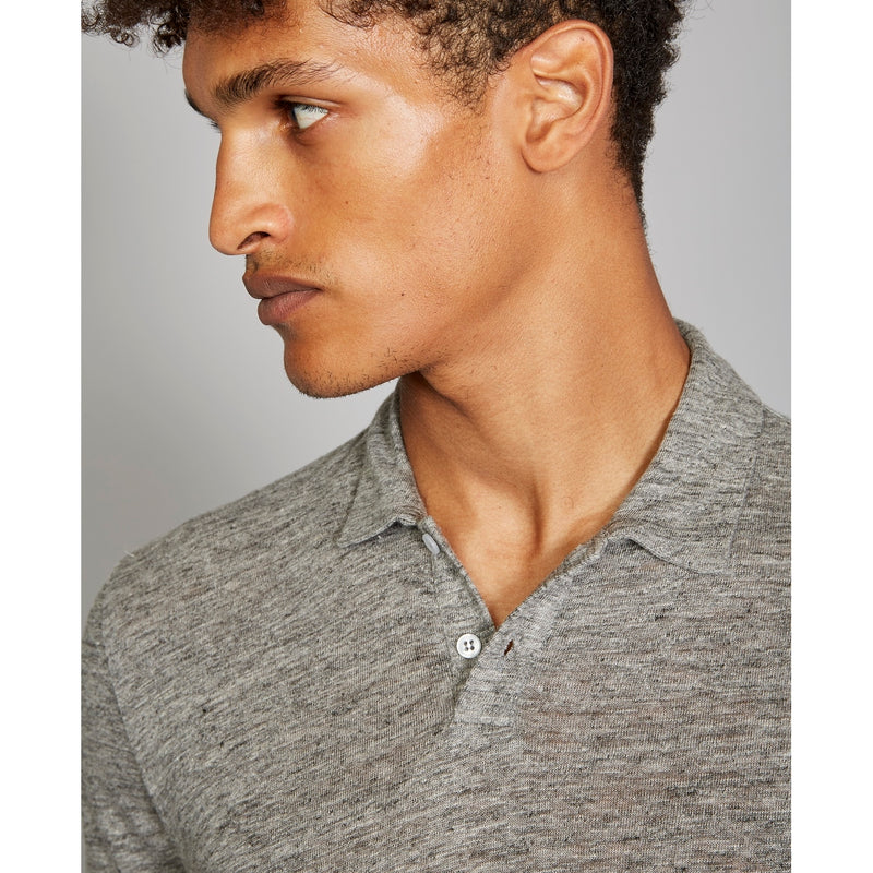 Tee Shirt Bruno Polo Heather Linen - Grey Heather