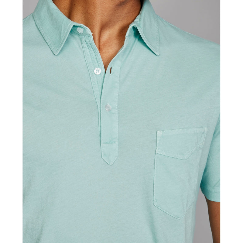 Button Down Polo Shirt - Light Green - Men