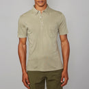 Button Down Polo Shirt - Light Olive - Men