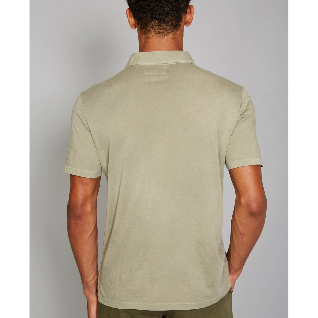 Button Down Polo Shirt - Light Olive - Men