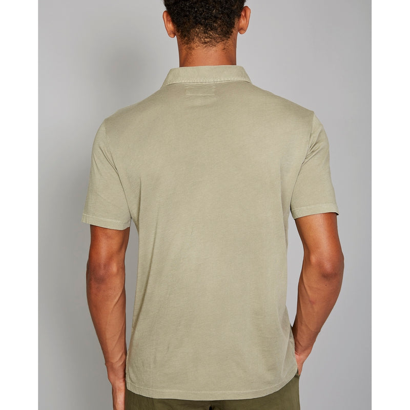 Button Down Polo Shirt - Light Olive - Men