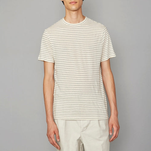 Men's T-Shirt - Ecru/Navy