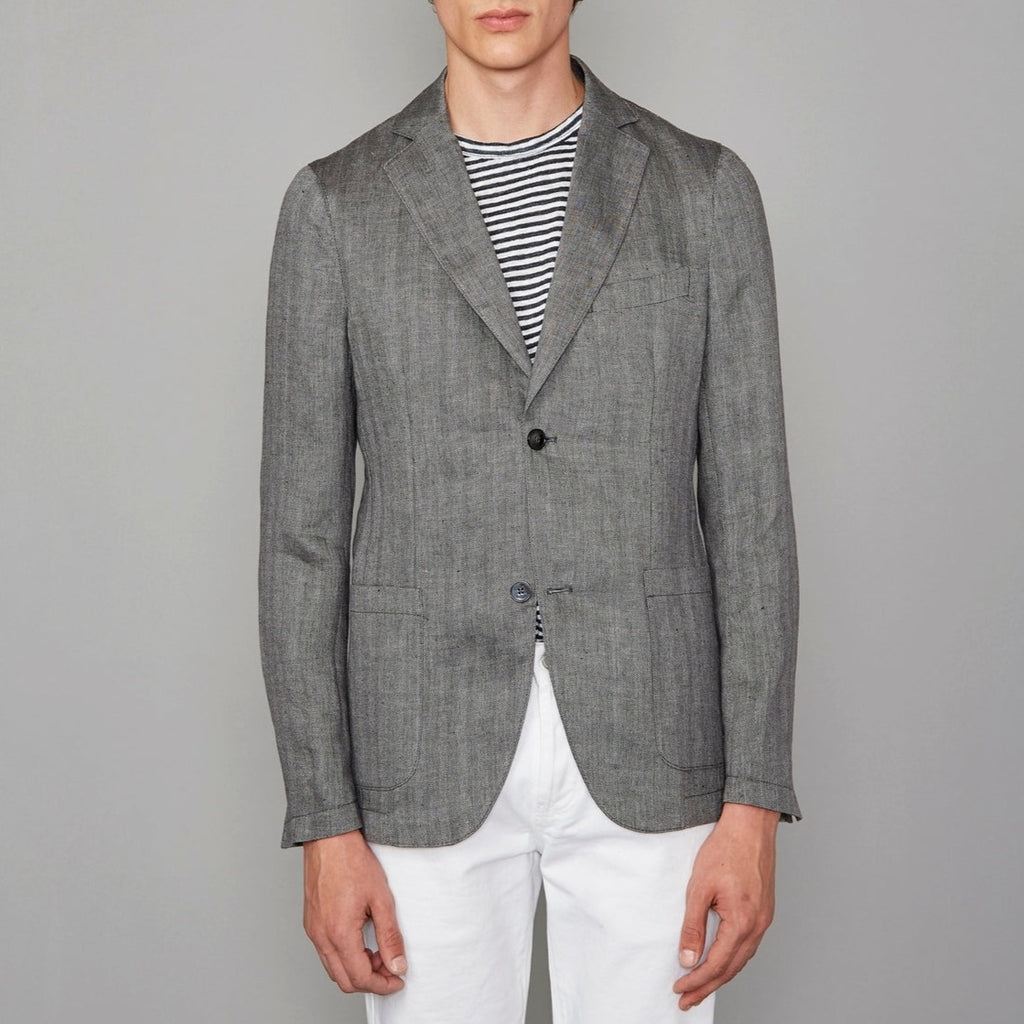 Tlg Veste Lightest Jkt Itl Li Hrringbne - Black/Grey