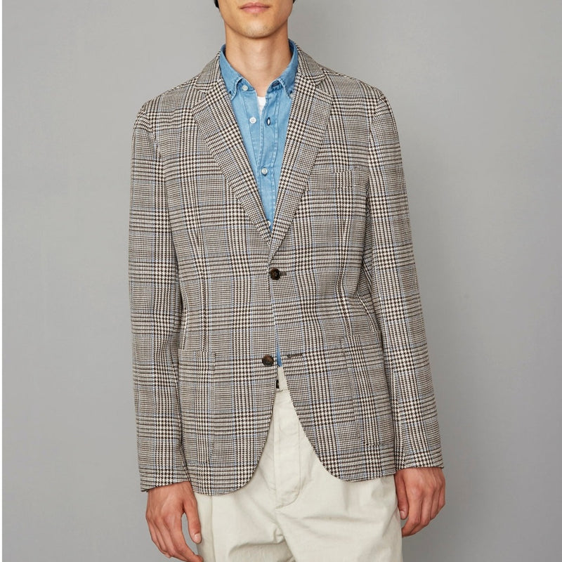 Tlg Veste Lightest Jkt Cot Glenn Plaid - Brown
