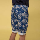 Faguo - Short Saulieu Cotton - Bleu/Ecru - Homme