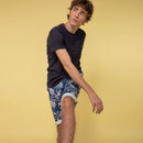 Faguo - Short Saulieu Cotton - Bleu/Ecru - Homme